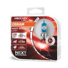Osram lemputės Night Breaker Laser,+150%, HB3, 60W,2 vnt, DUO 9005