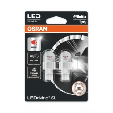 Osram LED lemputės, W16W T10 W2.1x9.5d 12V/2W(16W) Raudona